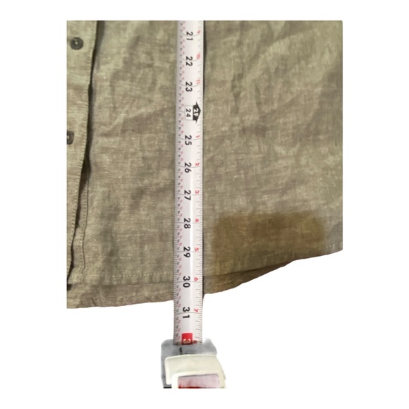 Silver Jeans Co linen & cotton blend long sleeve button up collared shirt. Sz 2X - Picture 9 of 16